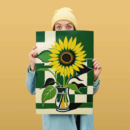 Bold Sunflower Still Life Poster