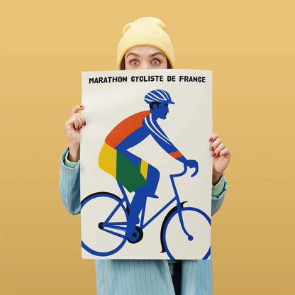 French Cycling Poster Print