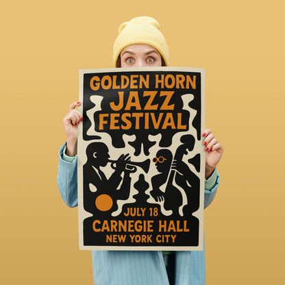 Golden Horn Jazz Festival Poster - Vintage Music Print