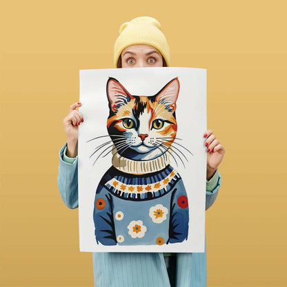 Winter Whimsy Feline Art