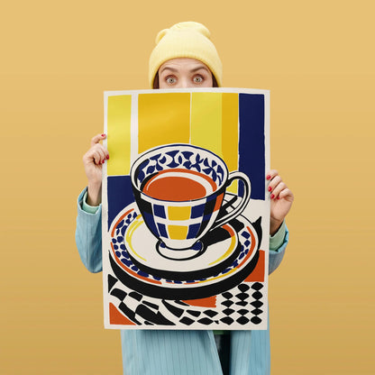 Teacup Art Print – Retro Kitchen Decor