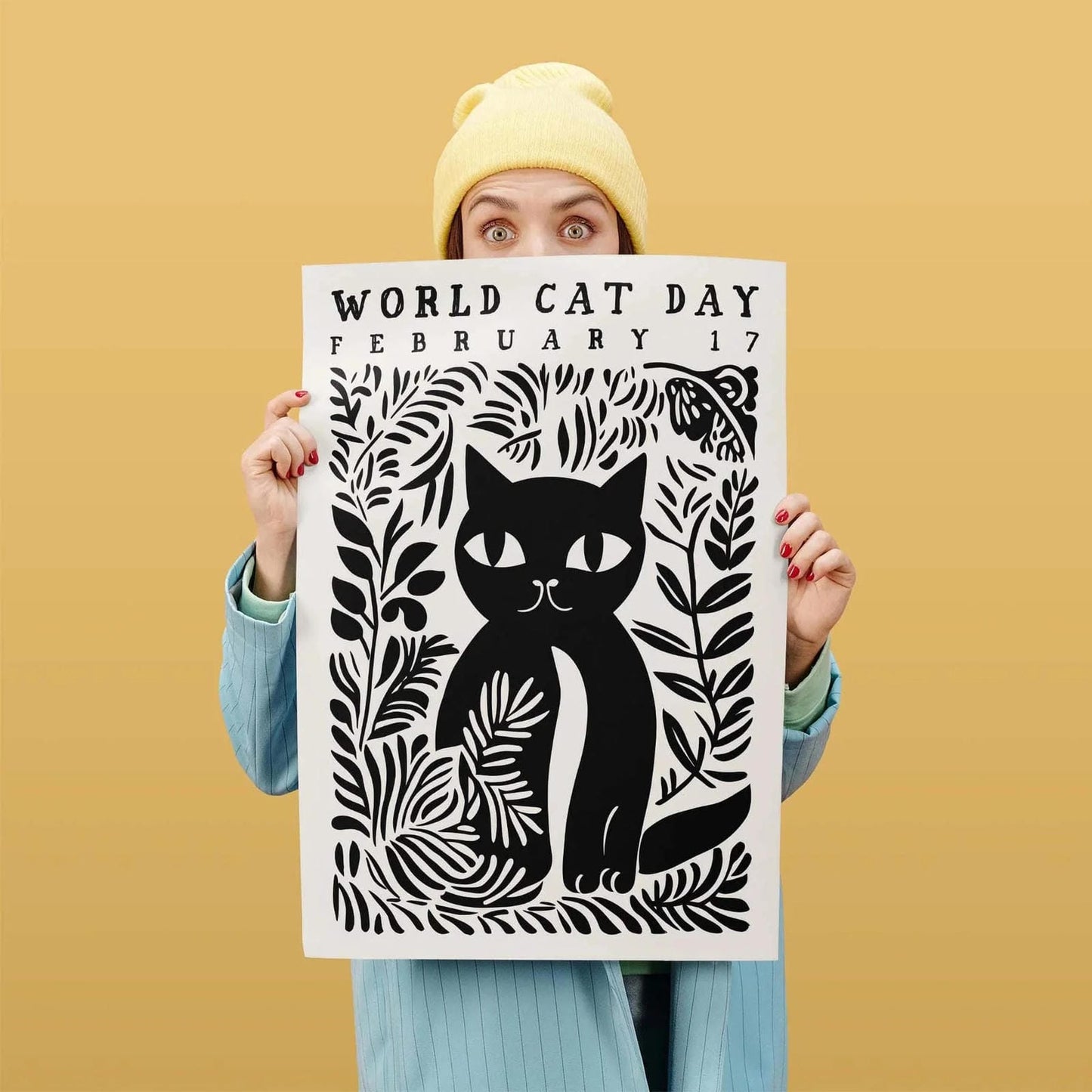 World Cat Day Art Poster