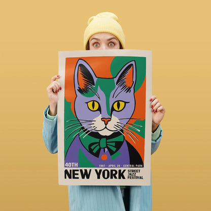 New York Jazz Festival Cat Poster