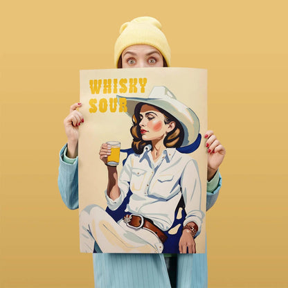 Whisky Sour Cowgirl Poster