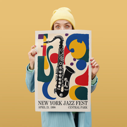 New York Jazz Fest Colorful Poster