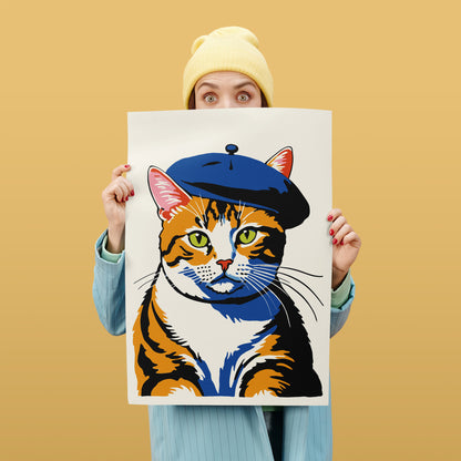 French Cat Portrait Print