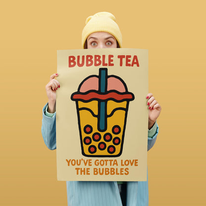Cute Bubble Tea Wall Art