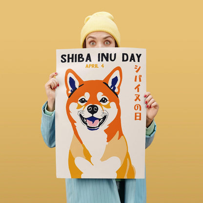 Shiba Inu Day Japanese Poster