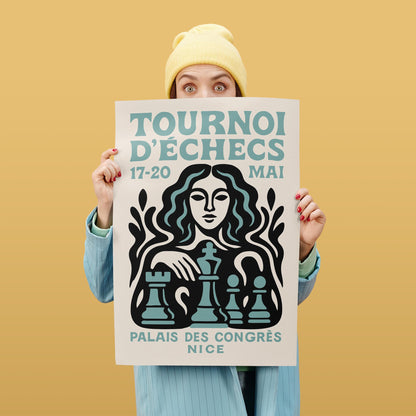 Tournoi D’Échecs Chess Poster