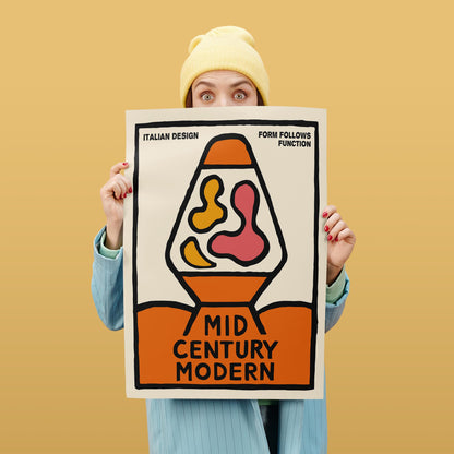 Mid Century Lava Lamp Poster