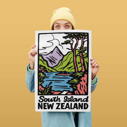 New Zealand Landscape Poster Print