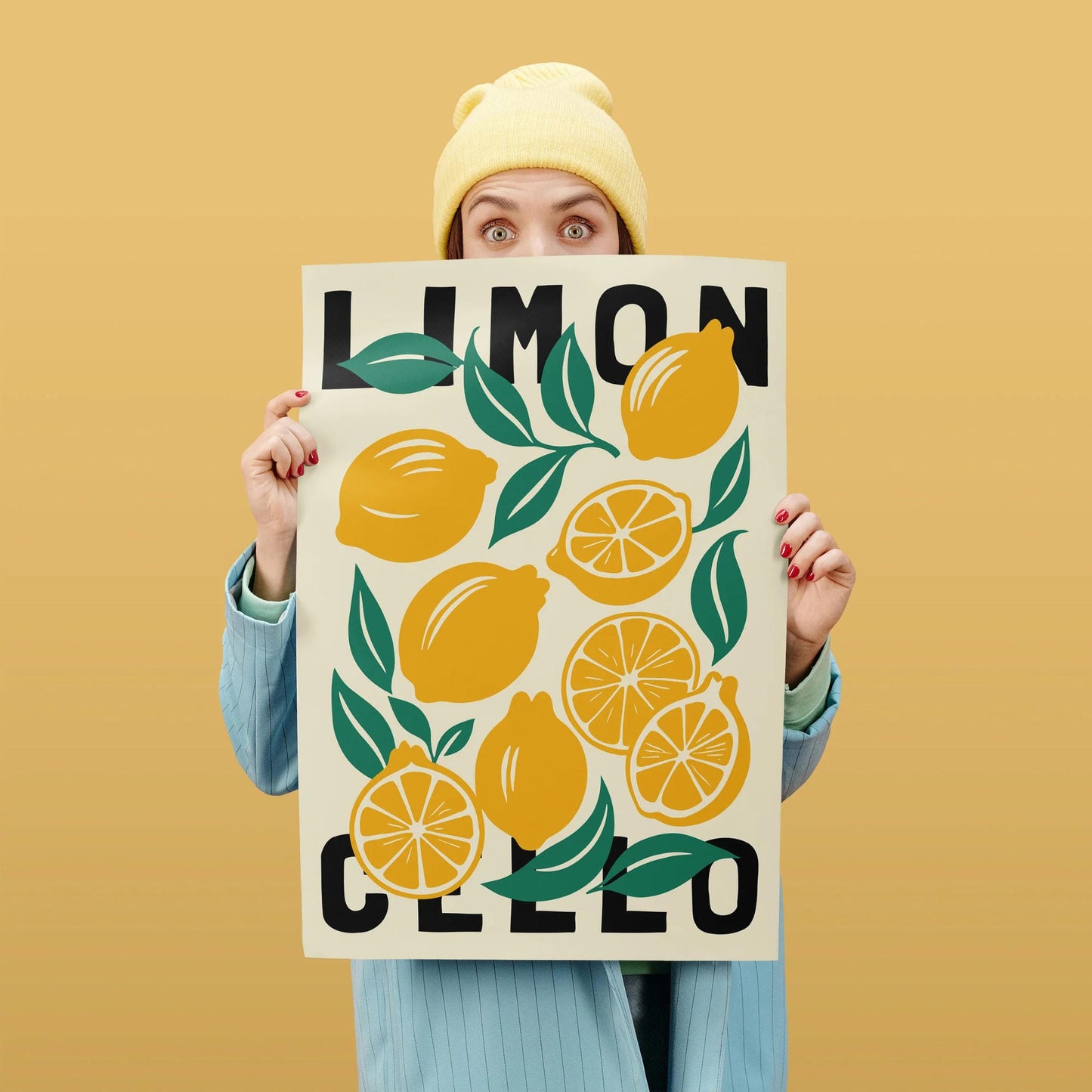 Limoncello Citrus Abstract Poster