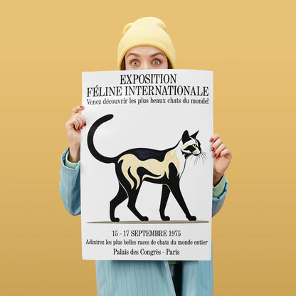 Vintage Paris Cat Exhibition Poster