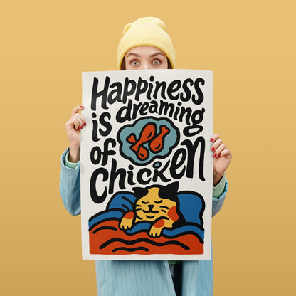 Funny Chicken Dream Poster