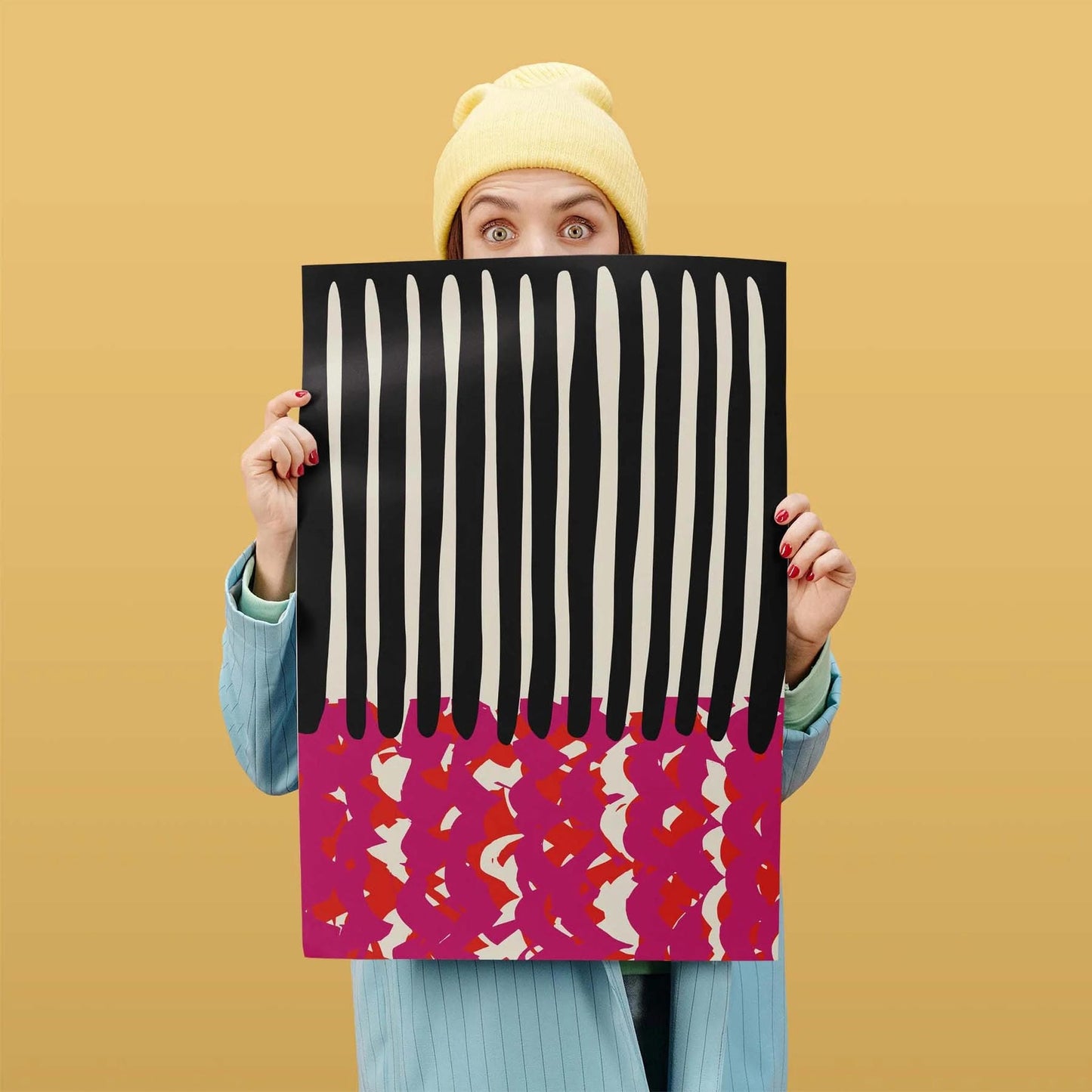 Bold Abstract Drip and Red Poster