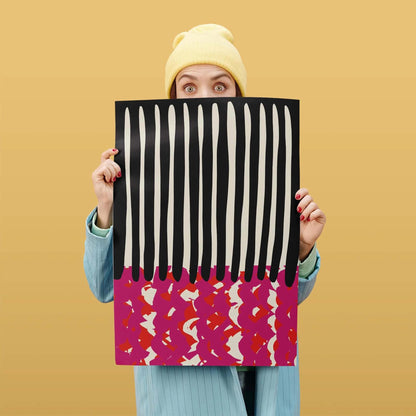 Bold Abstract Drip and Red Poster