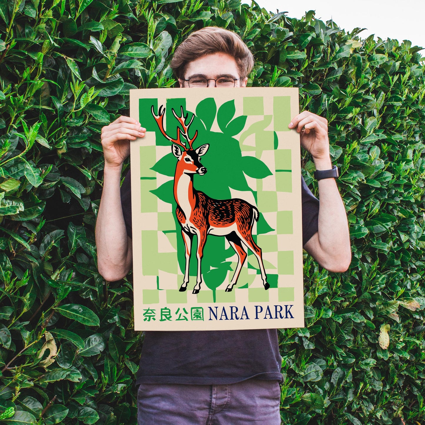 Nara Park Japan Vintage Travel Art Print