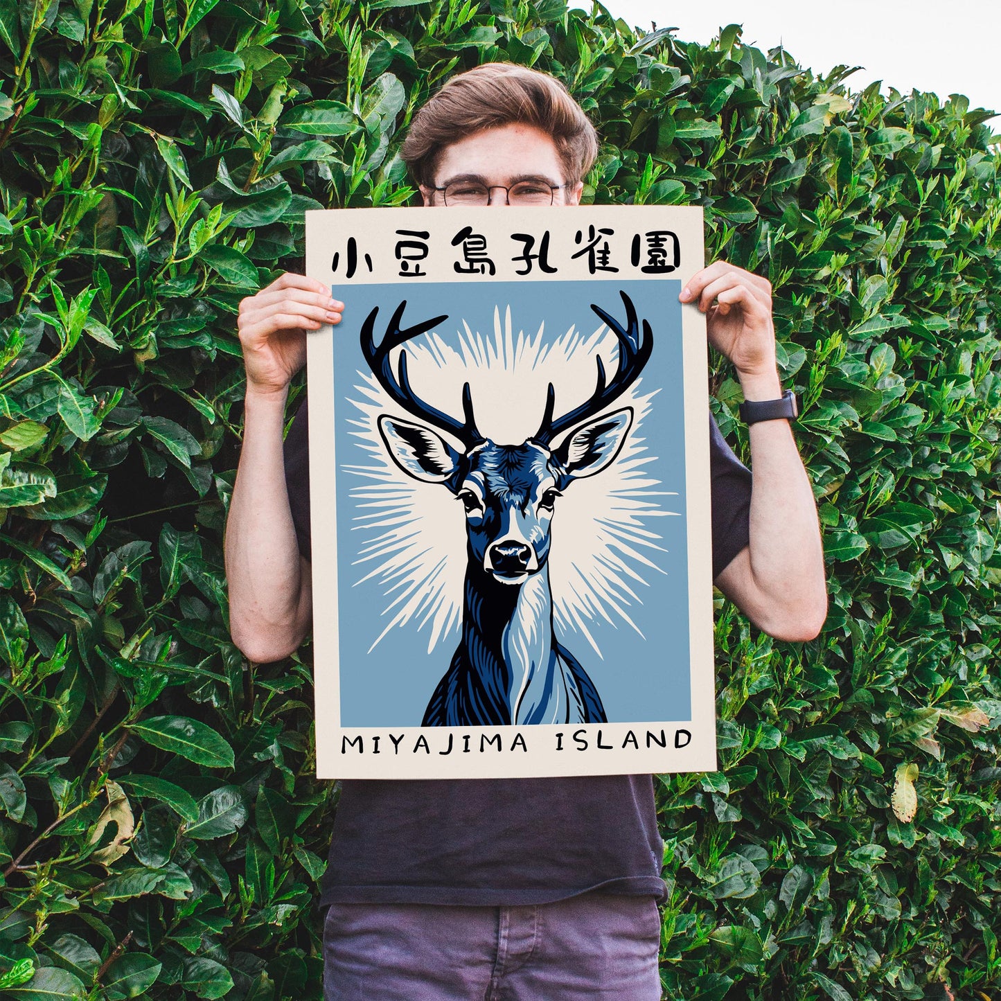 Miyajima Island Stag Poster