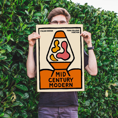 Mid Century Lava Lamp Poster