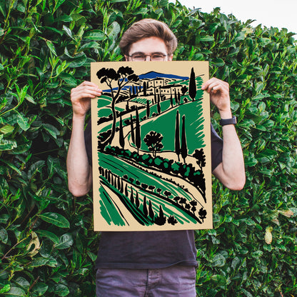 Tuscany Italy Landscape Poster