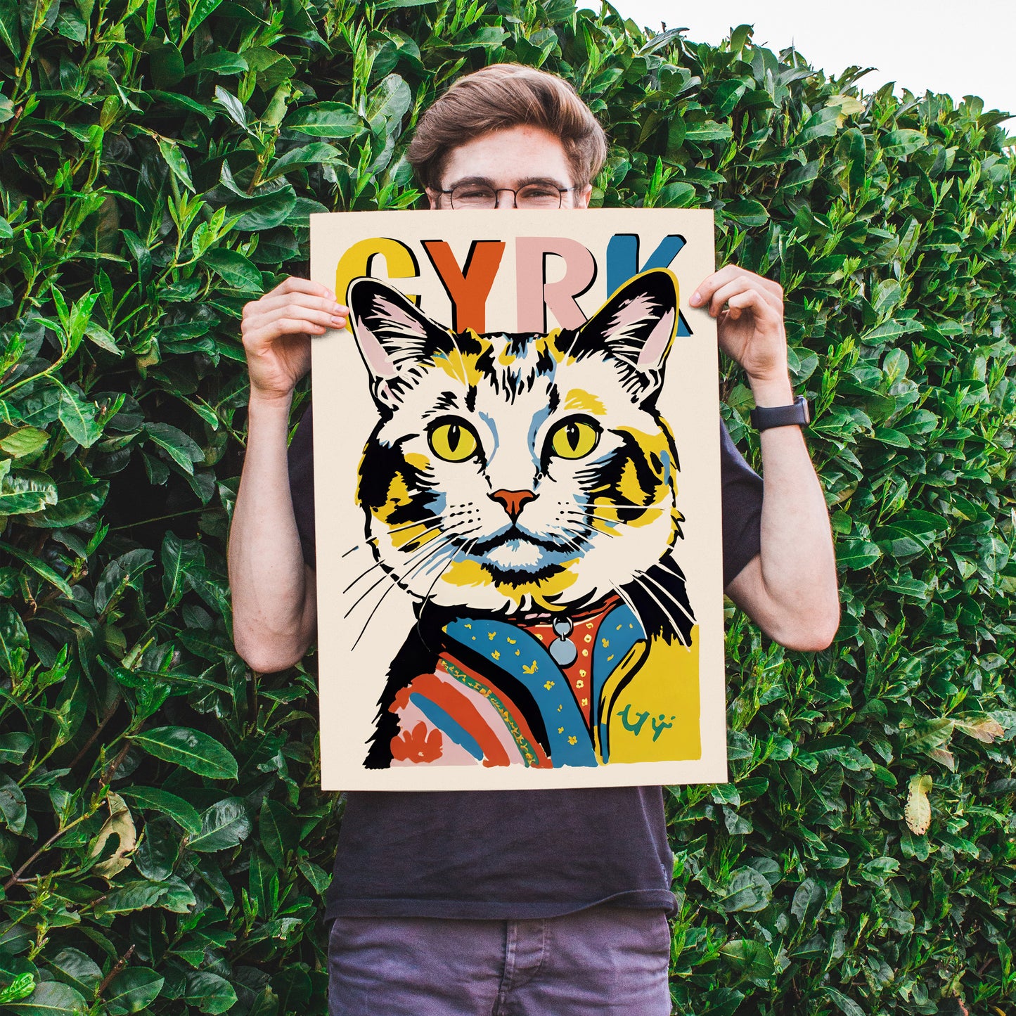 Polish Circus Vintage Cat Poster