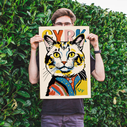 Polish Circus Vintage Cat Poster