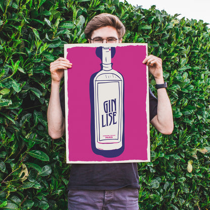 Retro Gin Lise Paris Poster