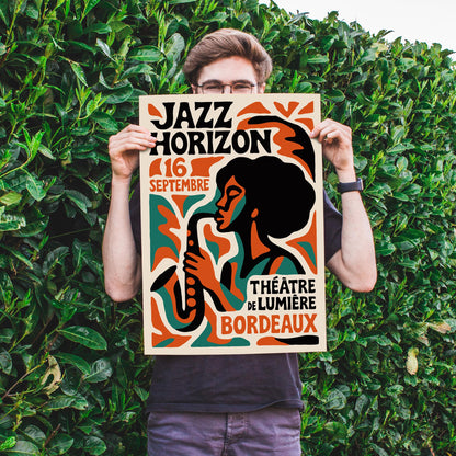 Jazz Horizon Bordeaux Poster