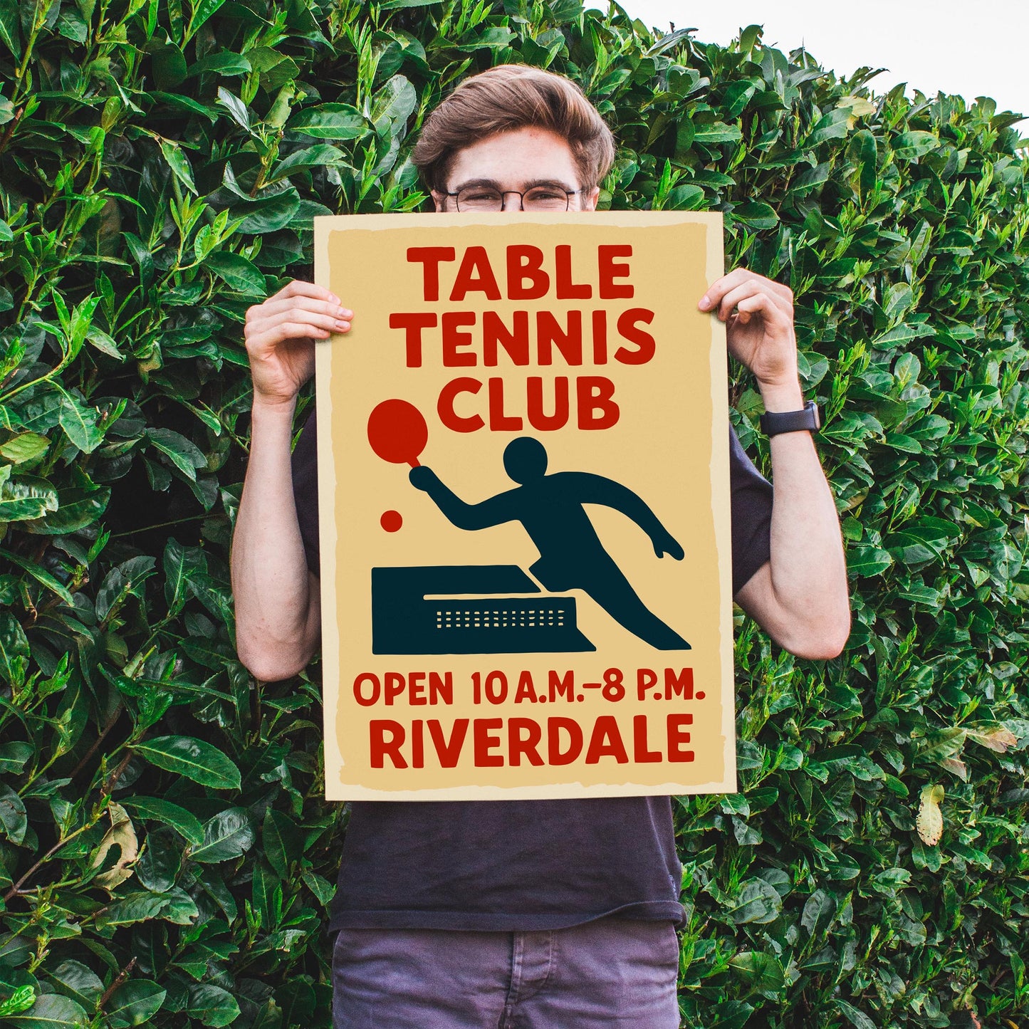 Retro Table Tennis Poster