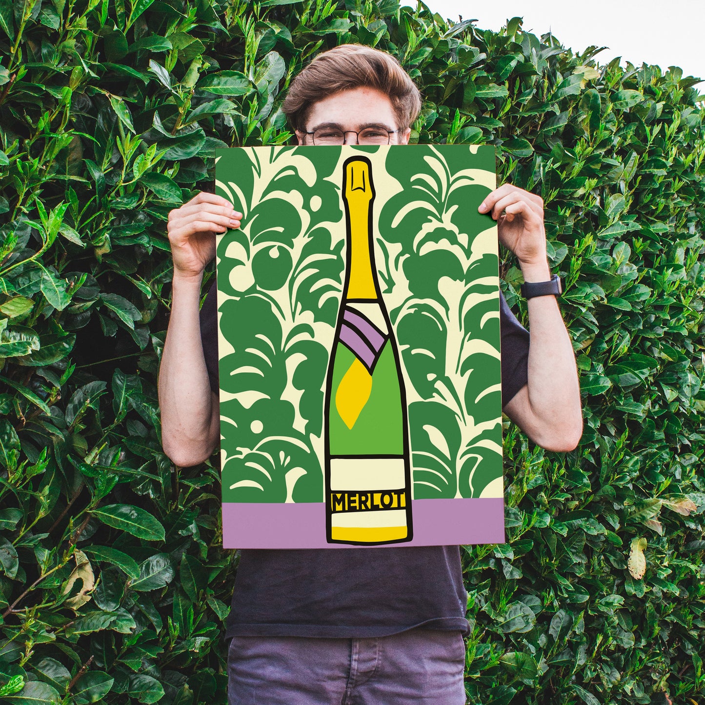 Merlot Champagne Vintage Poster