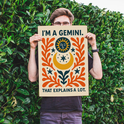 Gemini Zodiac Poster Print