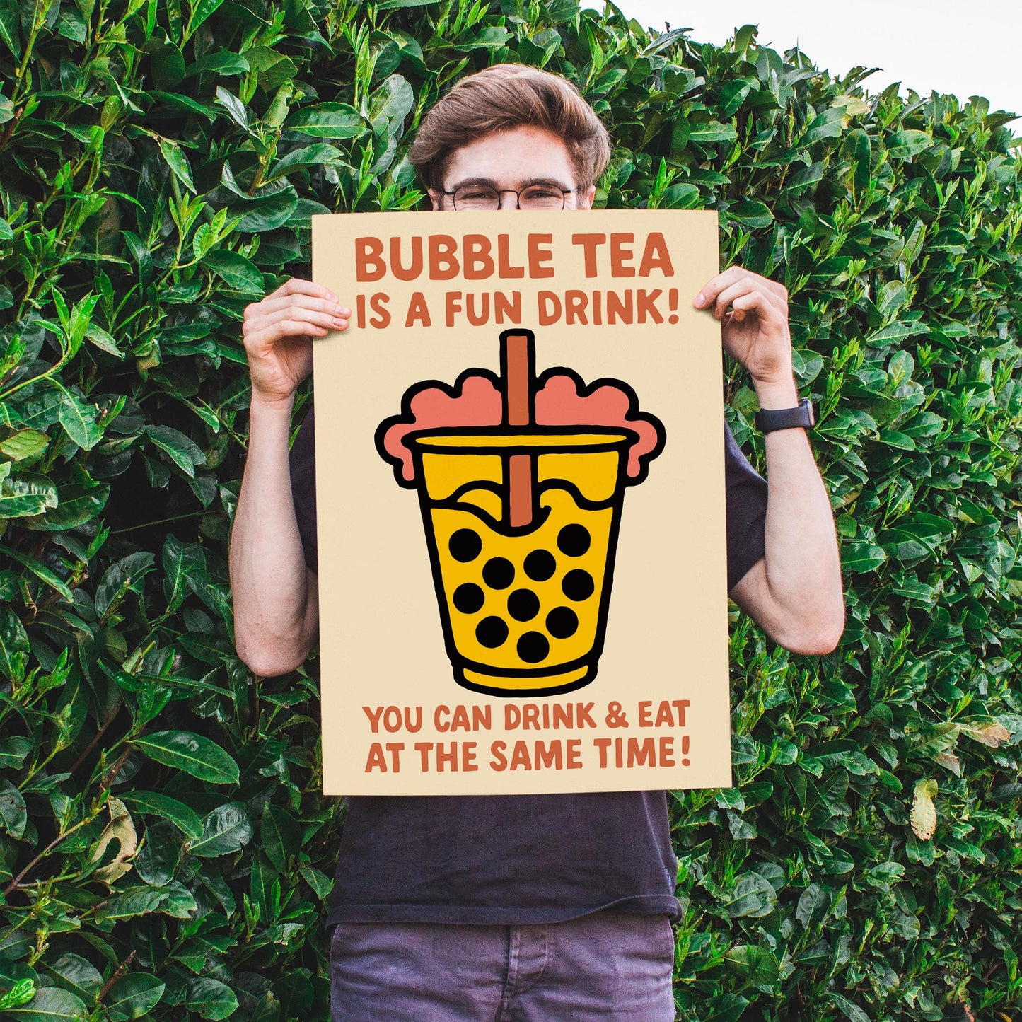 Bubble Tea Fun Poster Print
