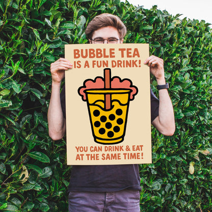 Bubble Tea Fun Poster Print