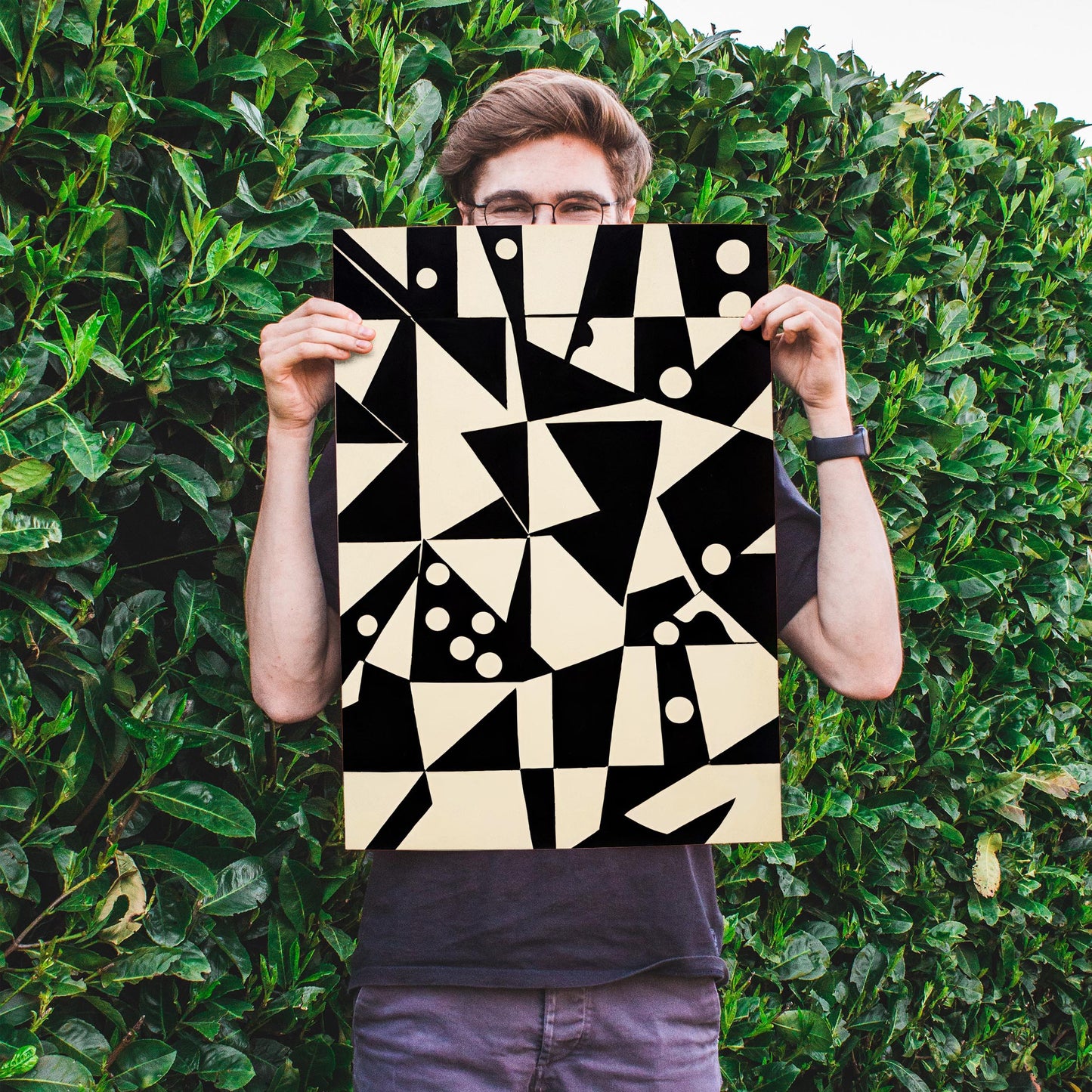 Black and White Geometric Wall Art