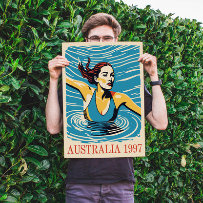 Australia 1997 Swim Poster
