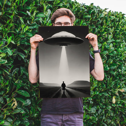 Vintage UFO Poster Print