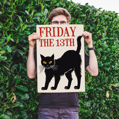 Friday the 13th Black Cat Poster Print