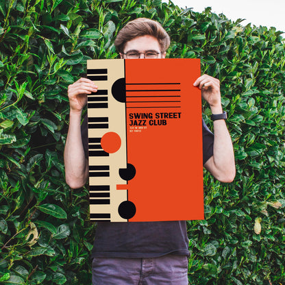 Swing Street Jazz Club Piano Art Print