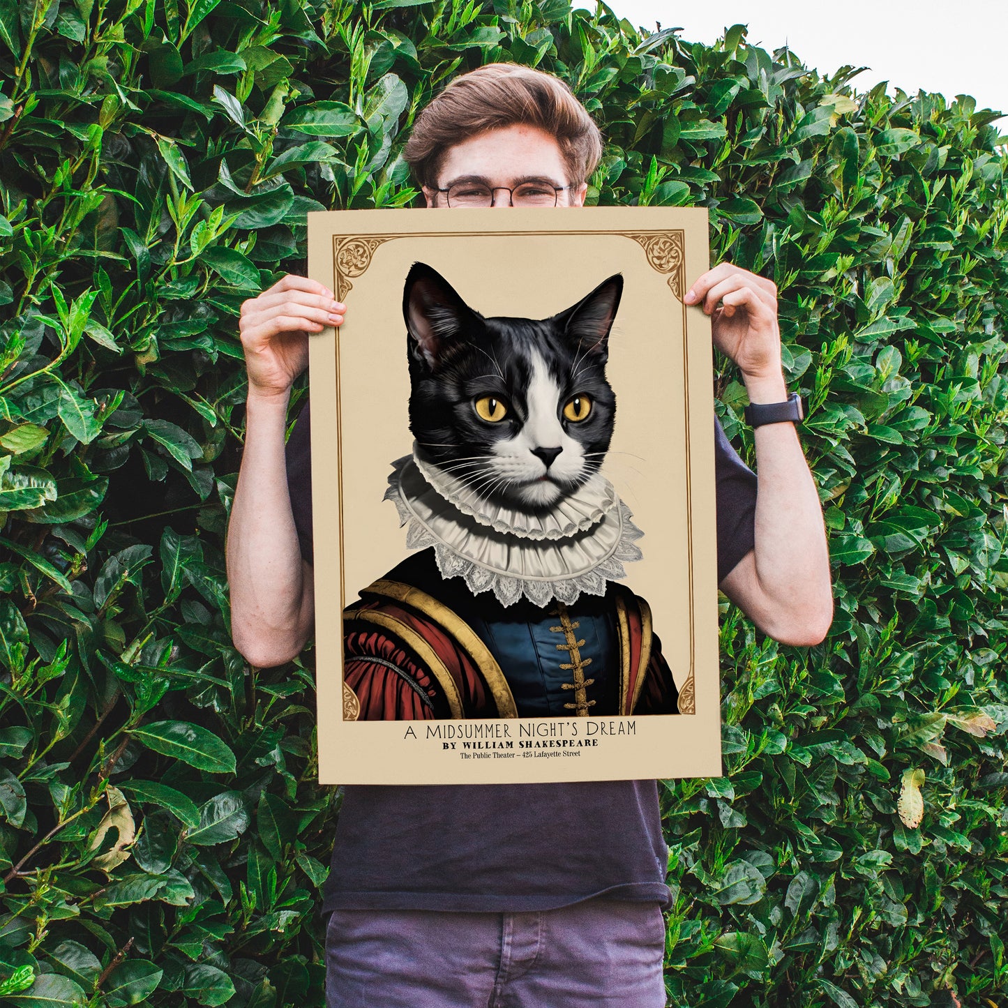 William Shakespeare Retro Theater Poster