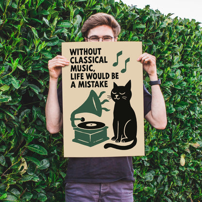 Classical Music Cat Poster