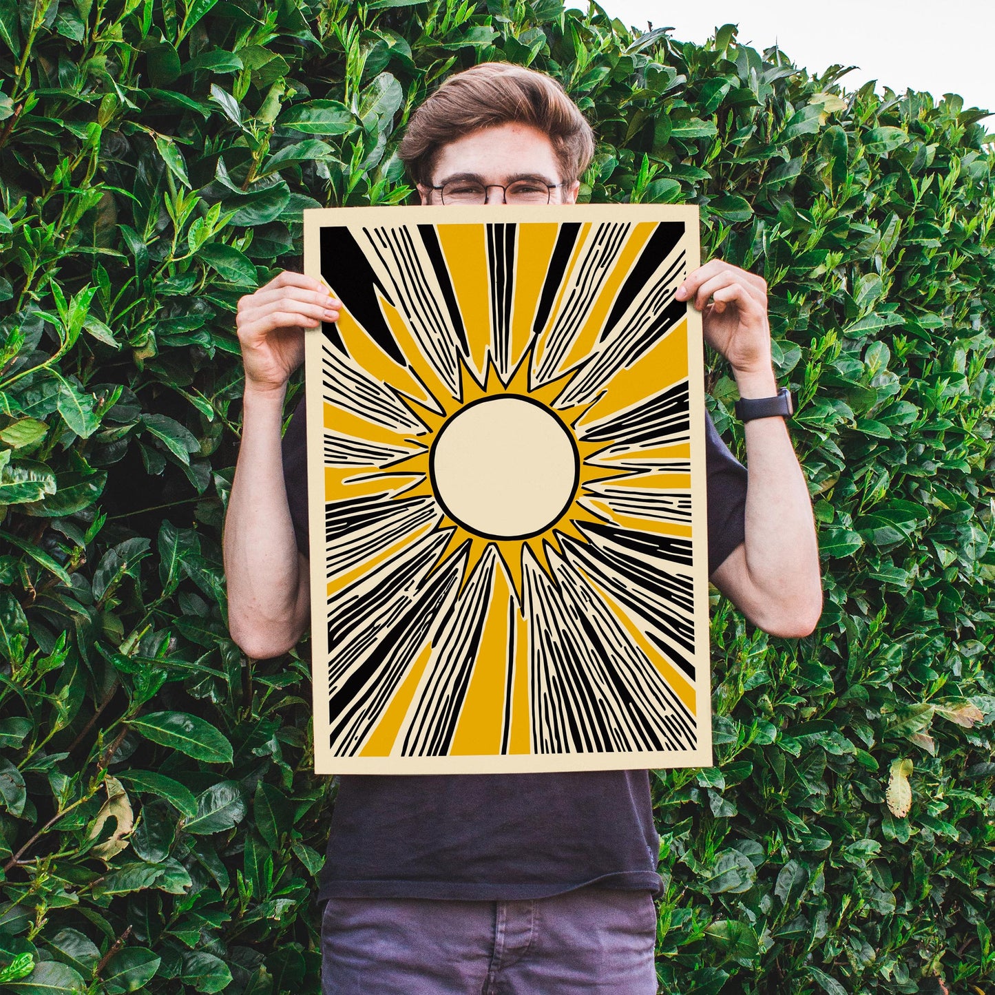 Sunburst Graphic Poster Print