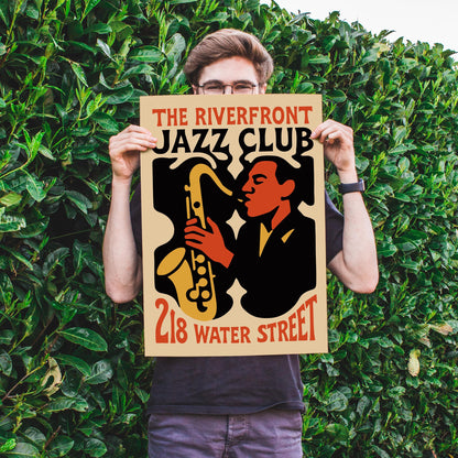 Riverfront Jazz Club Poster