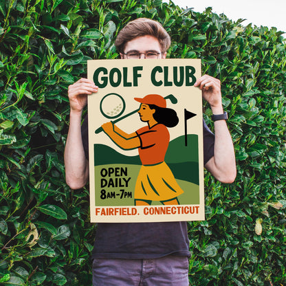 Golf Club Vintage Poster