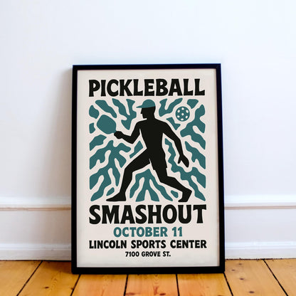 Pickleball Smashout Wall Art