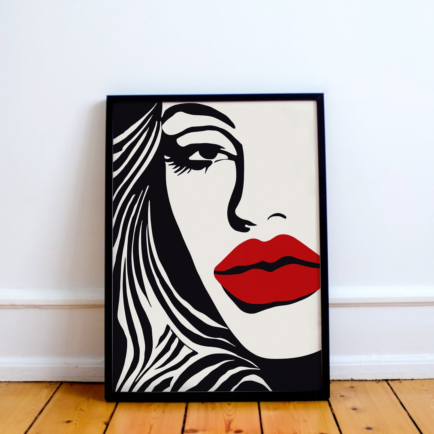 Big Red Lips Poster