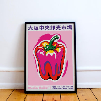 Osaka Market Pepper Poster