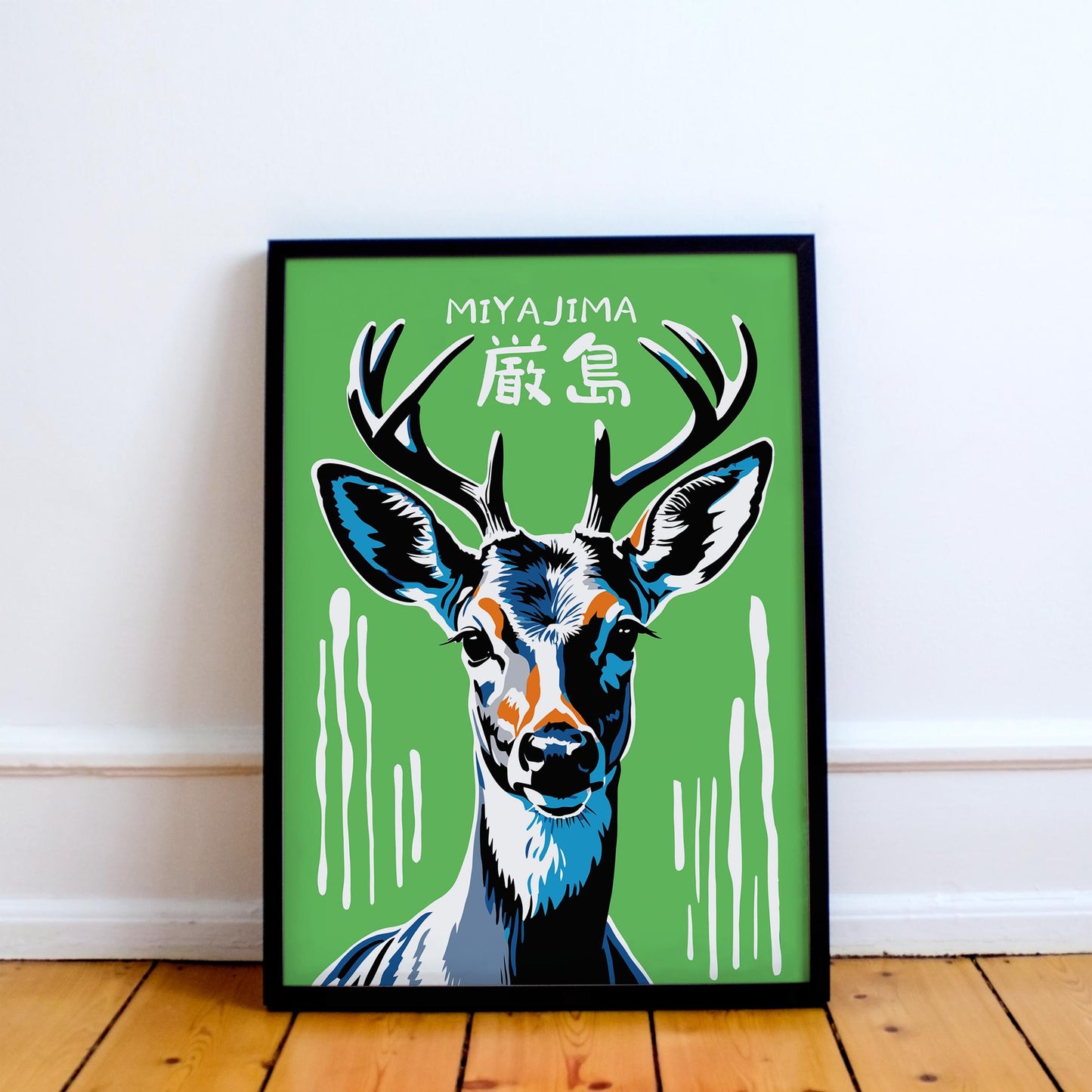 Miyajima Deer Art Print