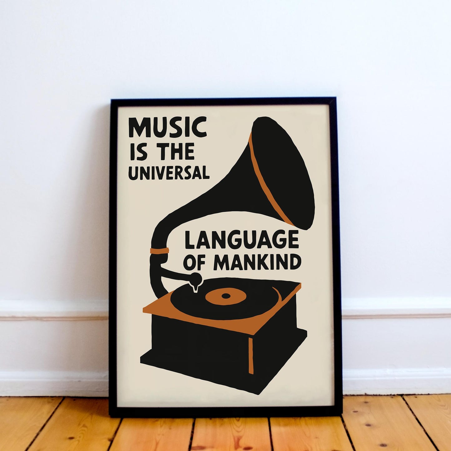 Vintage Gramophone Music Print