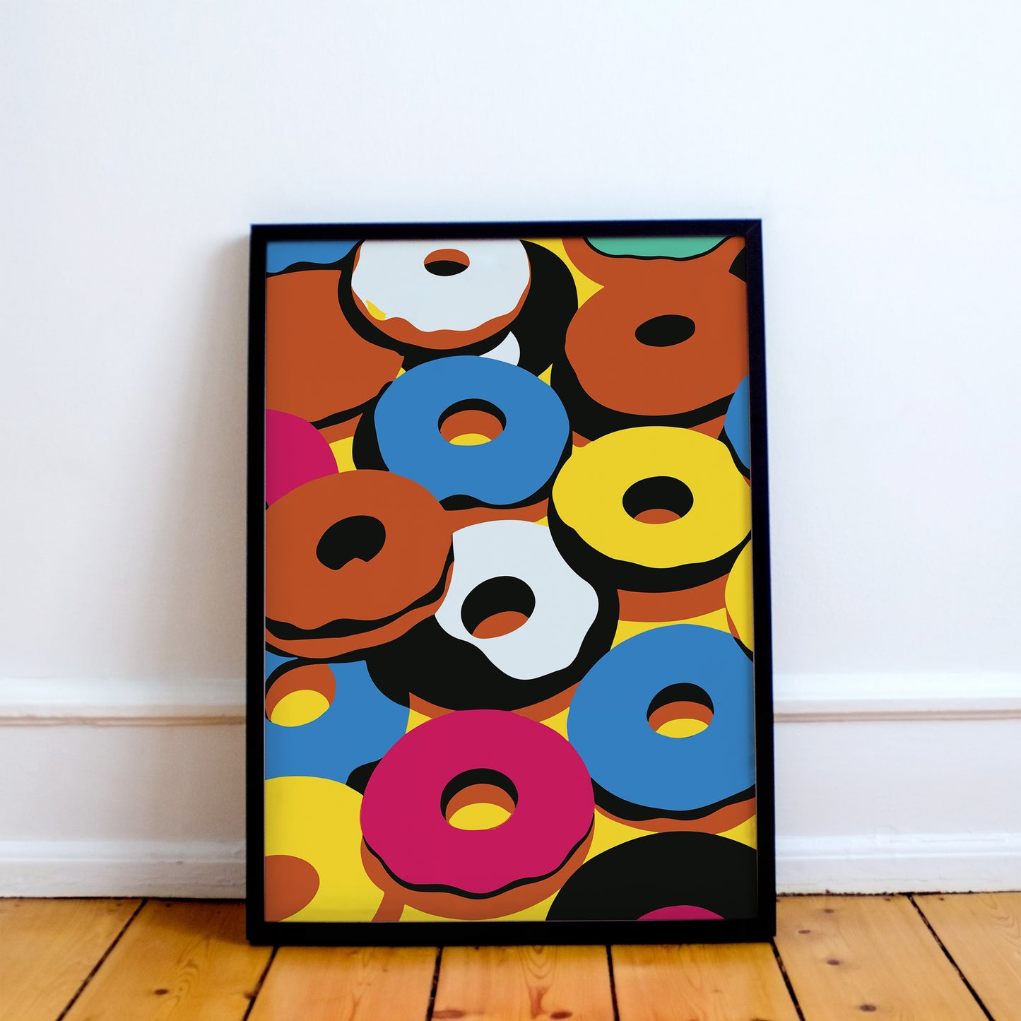 Colorful Donuts Art Poster