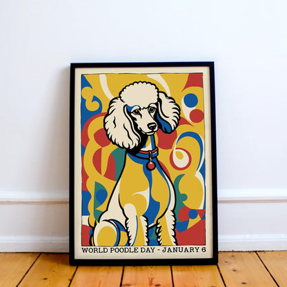 Colorful Poodle Poster Print